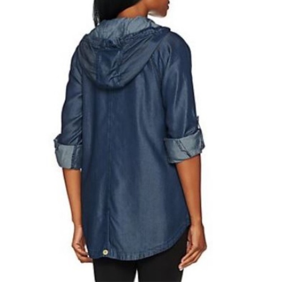 Isaac Mizrahi Blue Utility Jacket - Picture 3 of 12